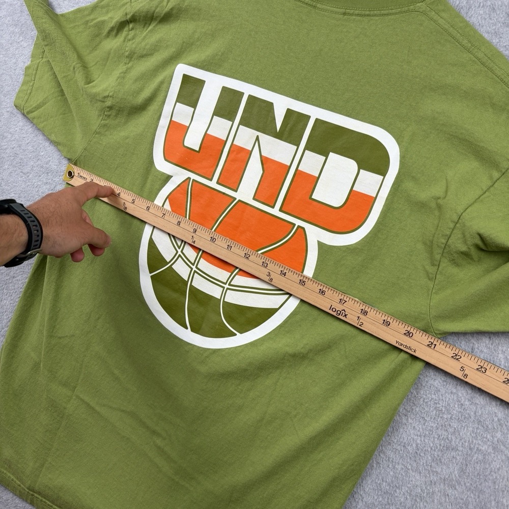 Undftd T Shirt Mens Large Green Front Back Graphic Tee Made In USA Streetwear - Picture 7 of 8